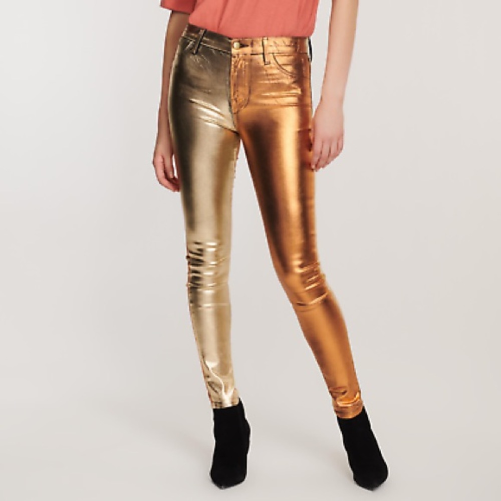 J Brand X Halpern | Gold Foil Jeans Size 25